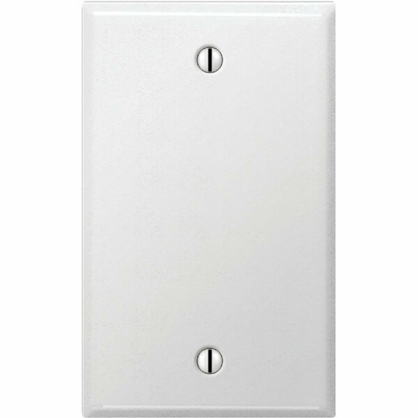 Amerelle 1-Gang Standard Stamped Steel Blank Wall Plate, Smooth White C981BW